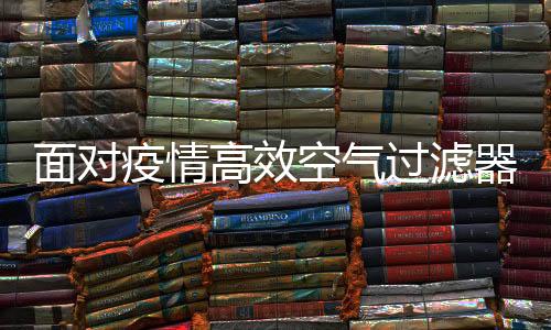 面对疫情高效空气过滤器和病毒细菌